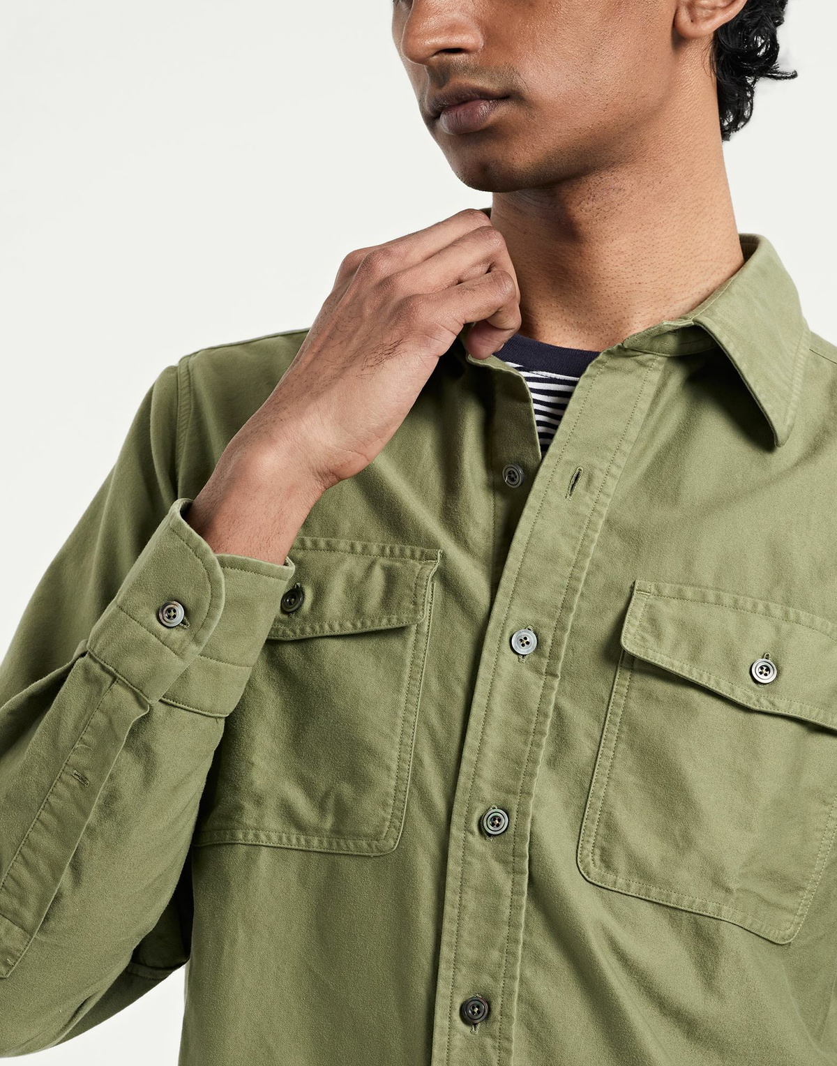 Tom Ford Mens Shirt Military in Green