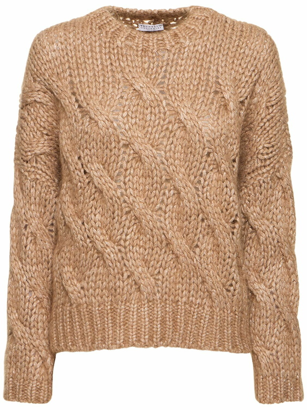 Photo: BRUNELLO CUCINELLI - Mohair Blend Braided Knit Sweater