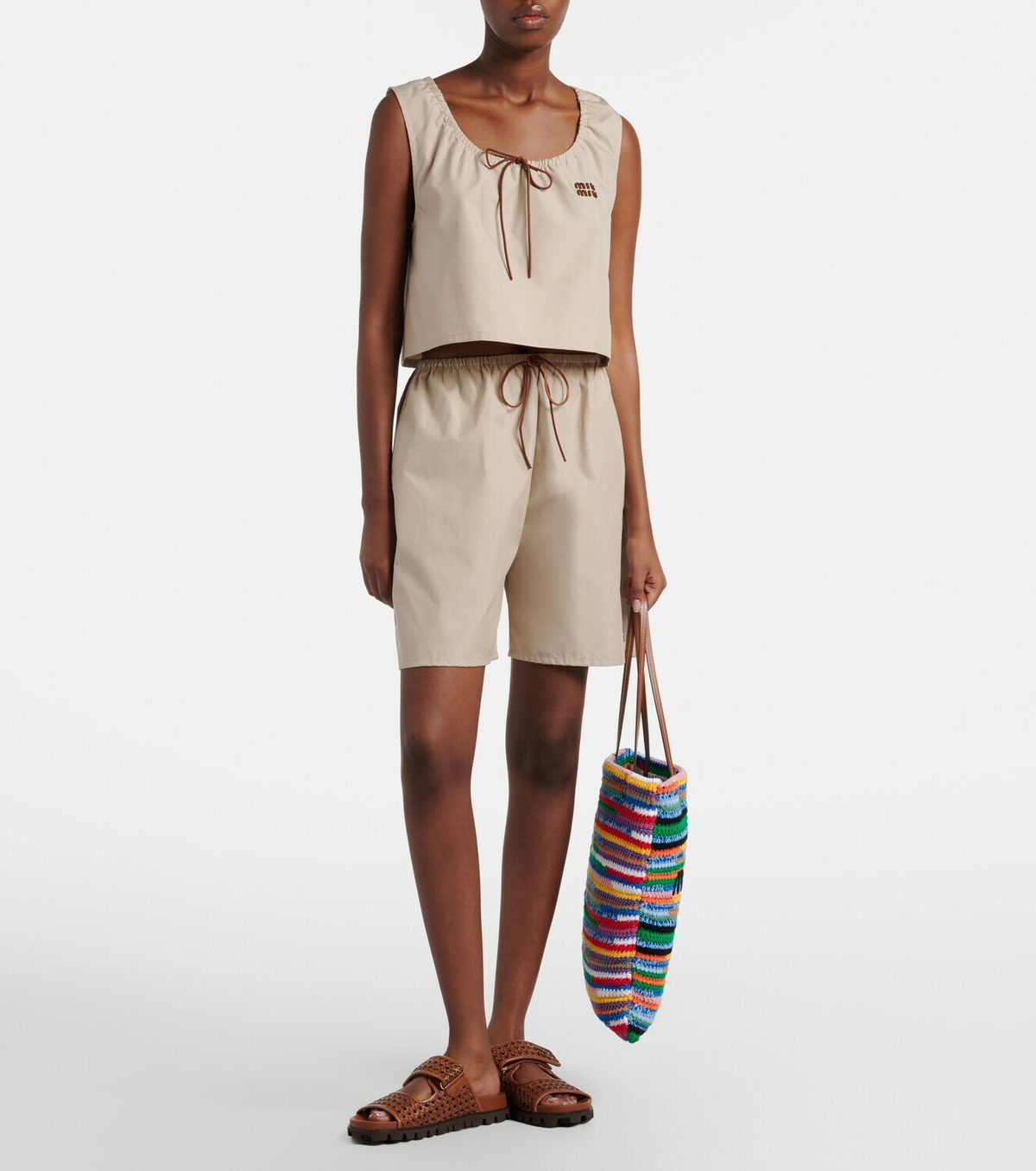 Miu Miu Woven leather sandals