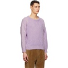 Gucci Purple Knit Wool and Mohair Sweater