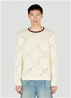 Gucci - Perforated GG Sweater in White