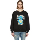 Amiri Black Logo Teddy Repair Crew Sweatshirt