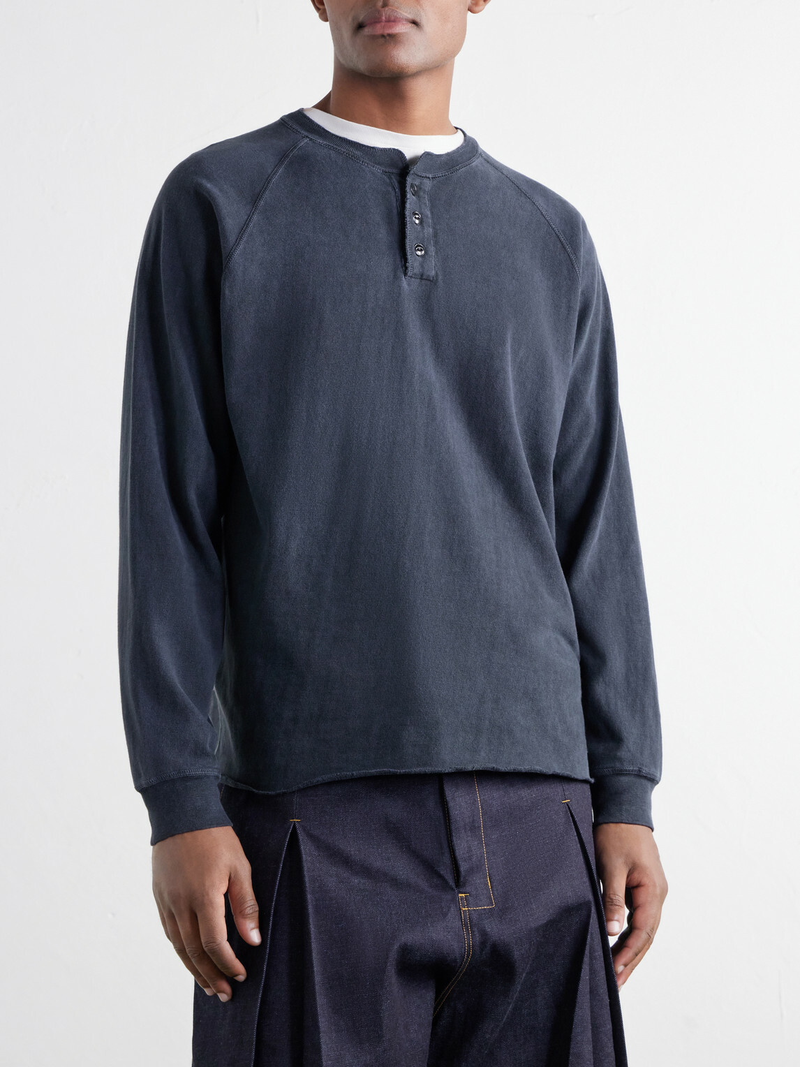 Remi Relief - Distressed Cotton-Jersey T-Shirt - Black