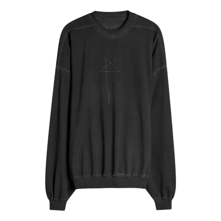 Photo: Rick Owens DRKSHDW Men's Hun Crewneck in Faded Black/Silver