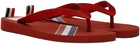 Thom Browne Red RWB Stripe Flip Flops