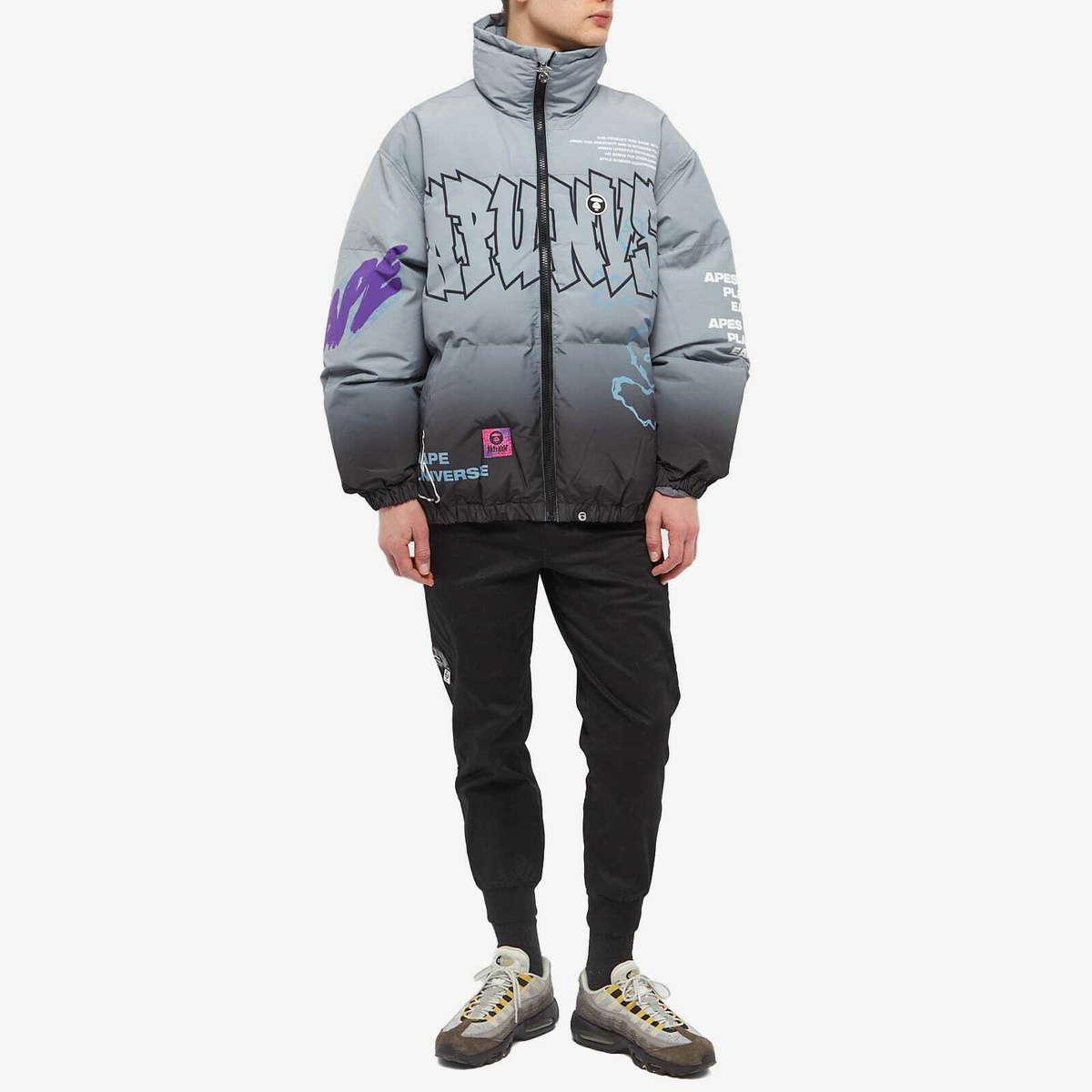 Men's AAPE All Over Print Jacket in Grey AAPE by A Bathing Ape