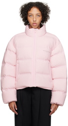 Alexander Wang Pink Cropped Down Jacket