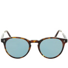 Moscot Golda Sunglasses in Spot Tortoise/Blue