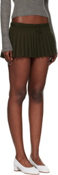 GUIZIO Khaki Vivienne Miniskirt
