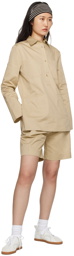 TOTEME Beige Pleated Shorts