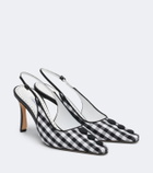 Manolo Blahnik Alexa checked slingback pumps