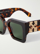 Off-White - Catalina Square-Frame Tortoiseshell Acetate Sunglasses