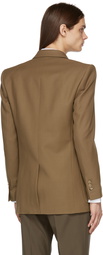 Balmain Taupe Twill Double-Breasted Blazer