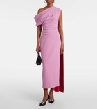 Roksanda Maite caped draped midi dress