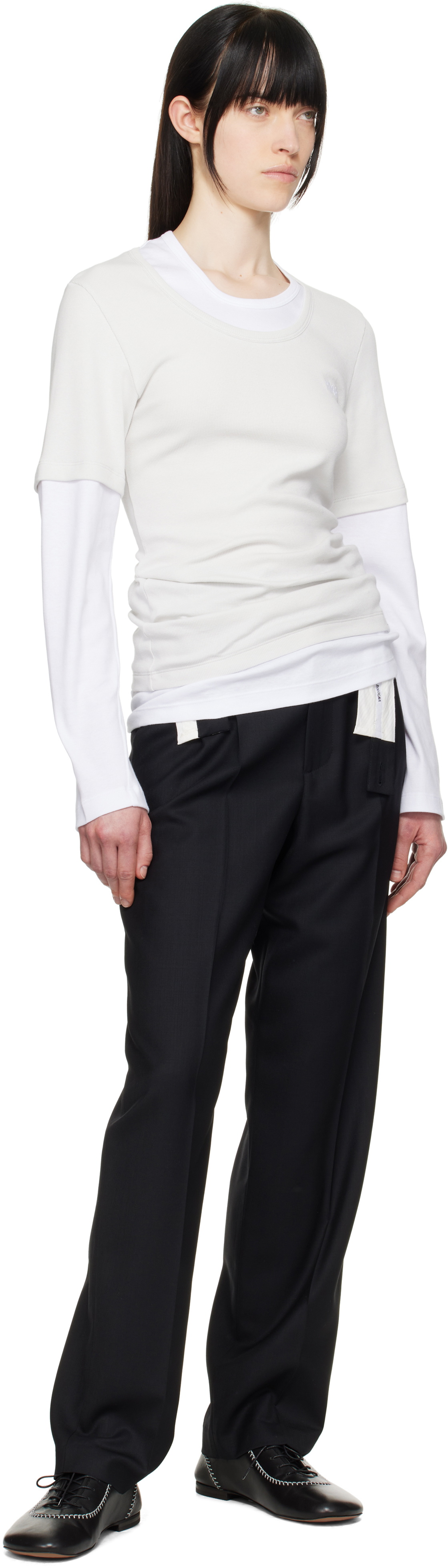 Magliano White & Off-White Trauma Long Sleeve T-shirt