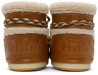 Chloé Tan Moon Boot Edition Sherpa Snow Boots