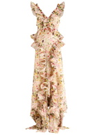 Marques' Almeida Floral-printed Chiffon Maxi Dress Multicoloured