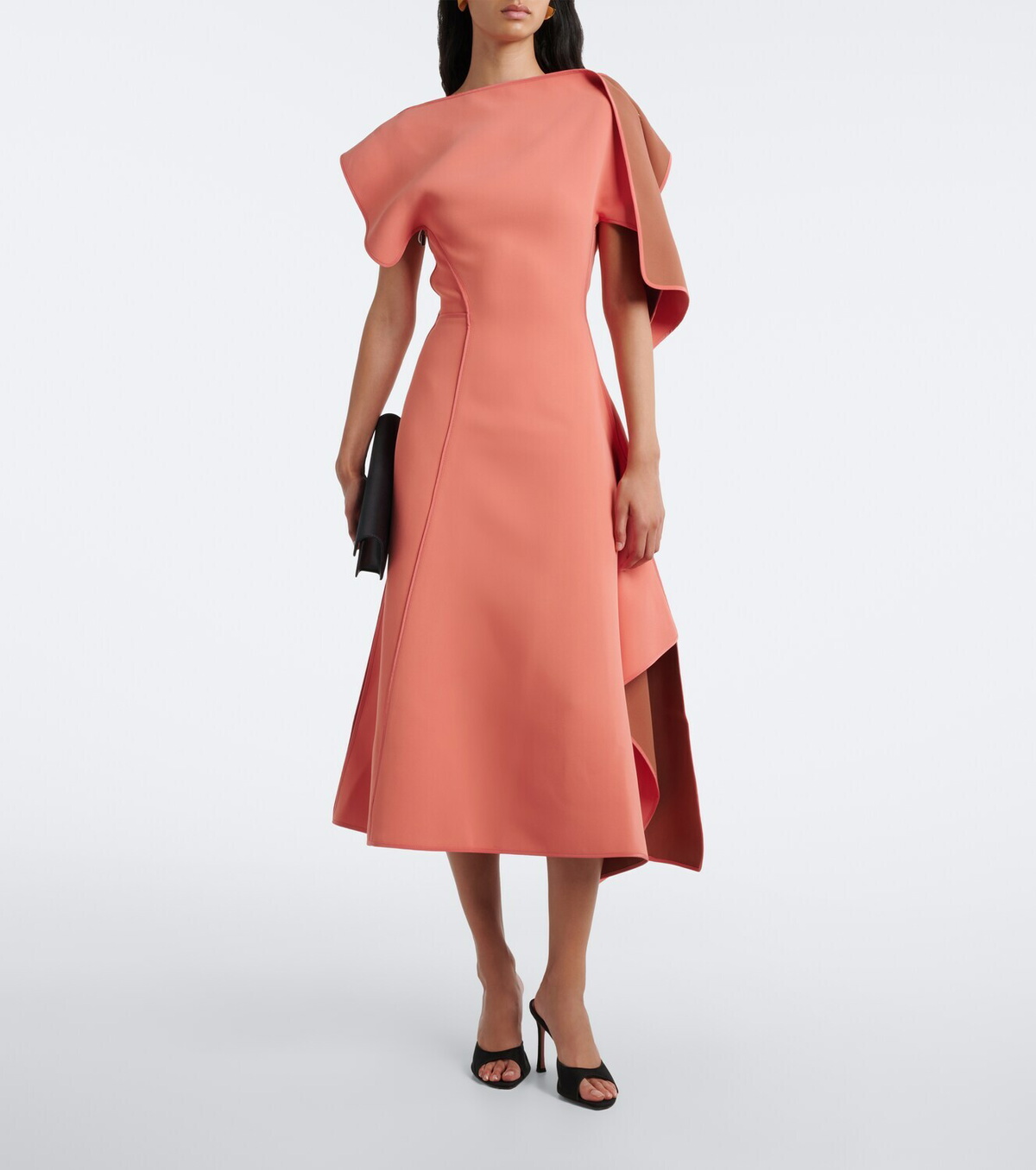 Maticevski Diadem draped asymmetric midi dress
