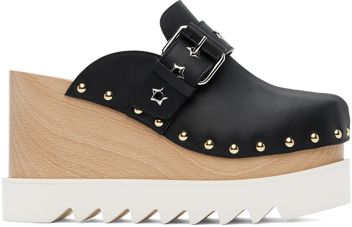 Photo: Stella McCartney Black Elyse Star-Studded Slip-On Loafers