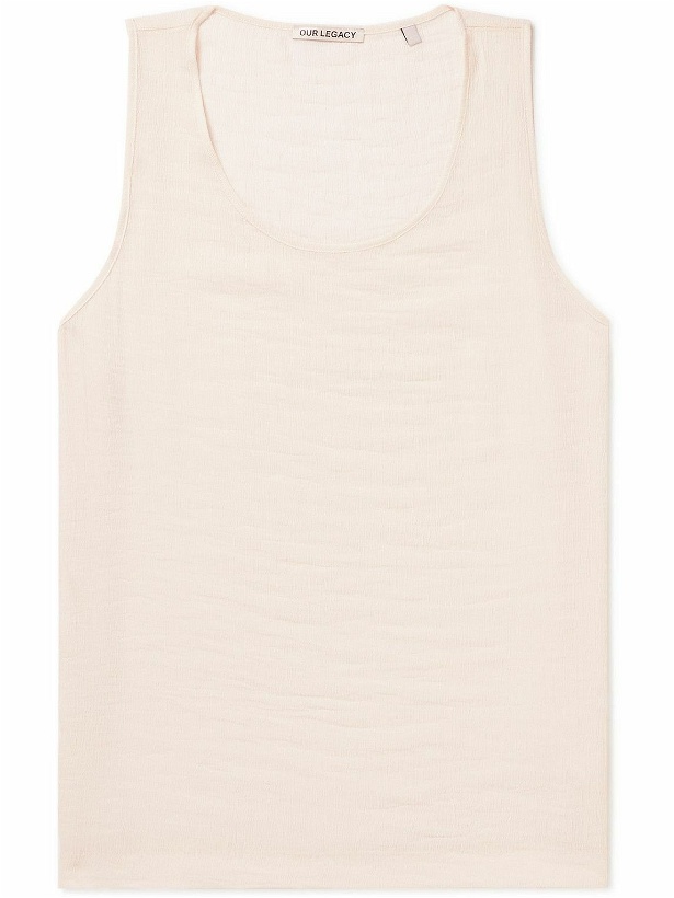 Photo: Our Legacy - Crinkled-Crepe Tank Top - Neutrals
