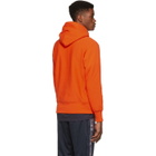 Champion Reverse Weave Orange Script Logo Hoodie