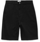 AMI - Wide-Leg Denim Shorts - Men - Black