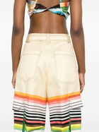 Christopher John Rogers White Colour-Block Tapered Trousers
