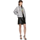 Alexander Wang Black and White Denim Python Game Jacket