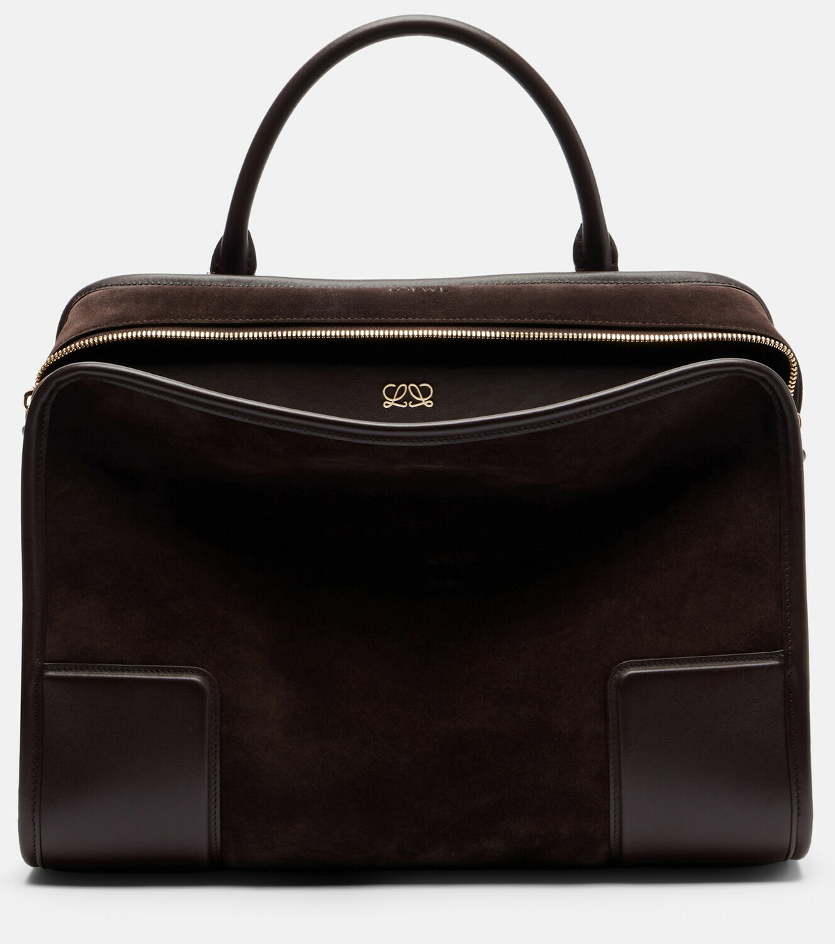 Loewe Amazona 180 Large suede top-handle bag