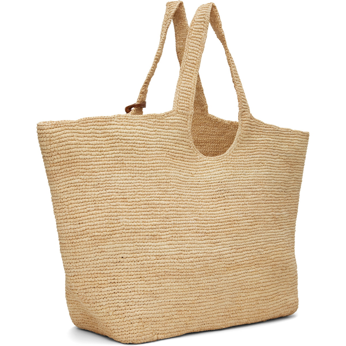 ANINE BING Beige Lili Raffia Tote
