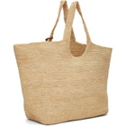 ANINE BING Beige Lili Raffia Tote