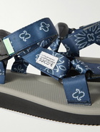 Suicoke - Bandana-Print Jacquard Sandals - Blue