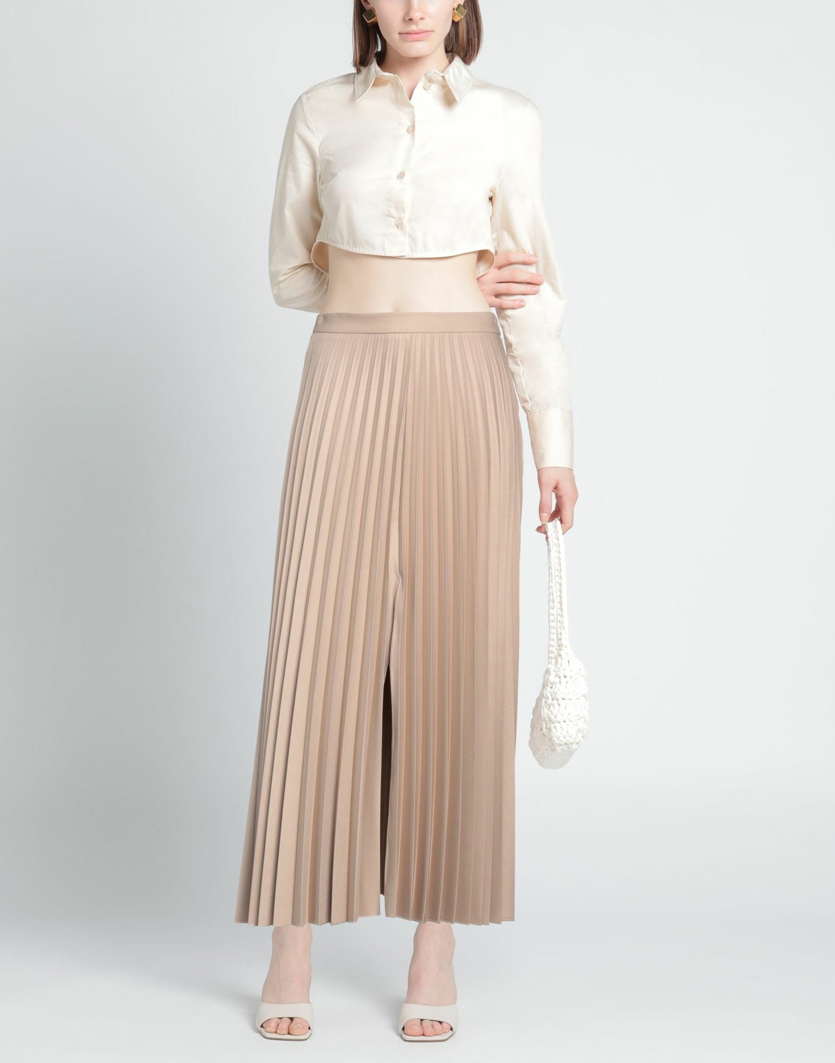 Jijil Womens Maxi skirt in Beige
