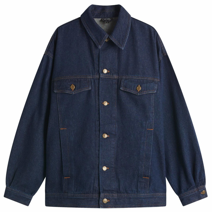 Photo: A.P.C. Men's Elvis Denim Jacket in Washed Indigo
