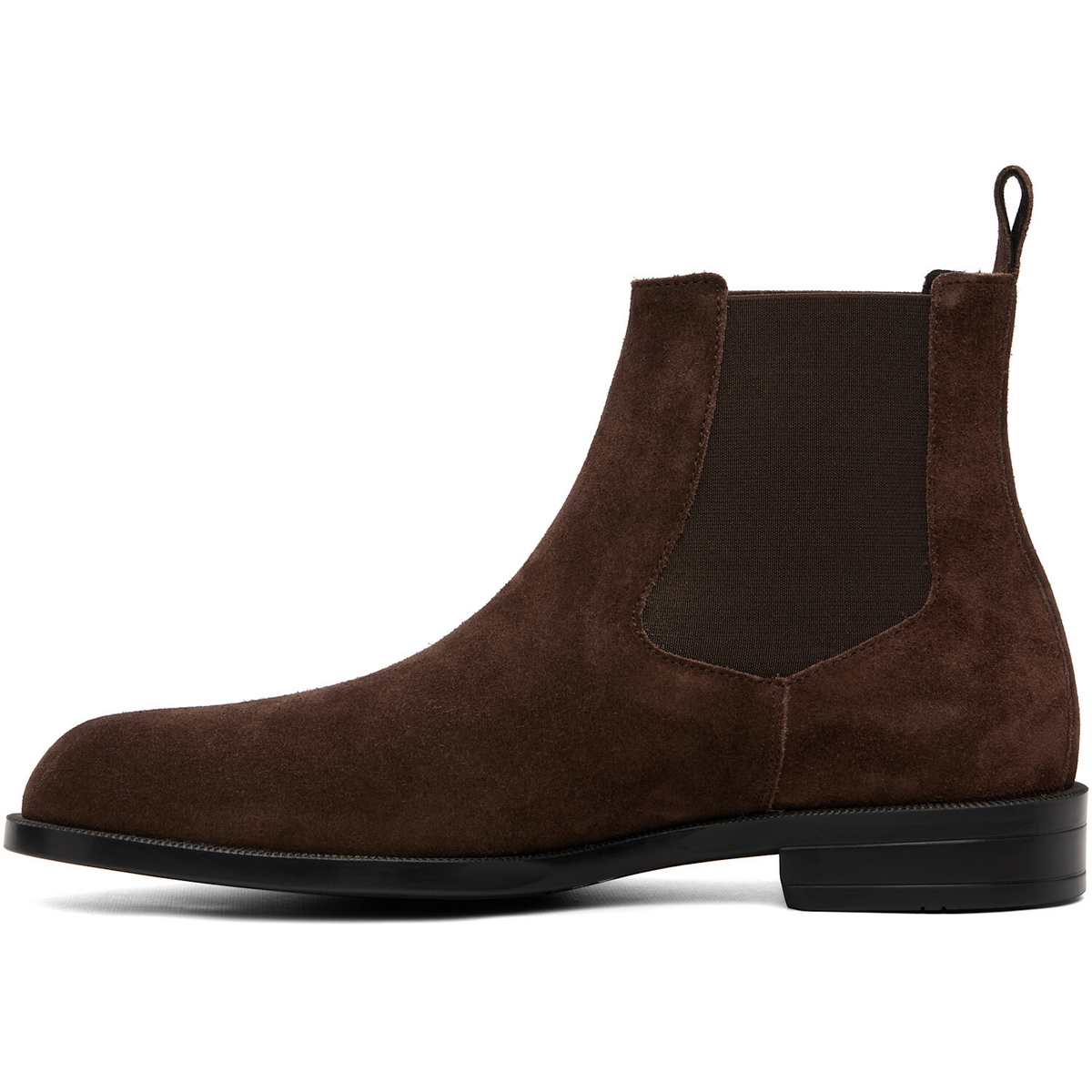 BOSS Brown Suede Elasticated Panels Chelsea Boots
