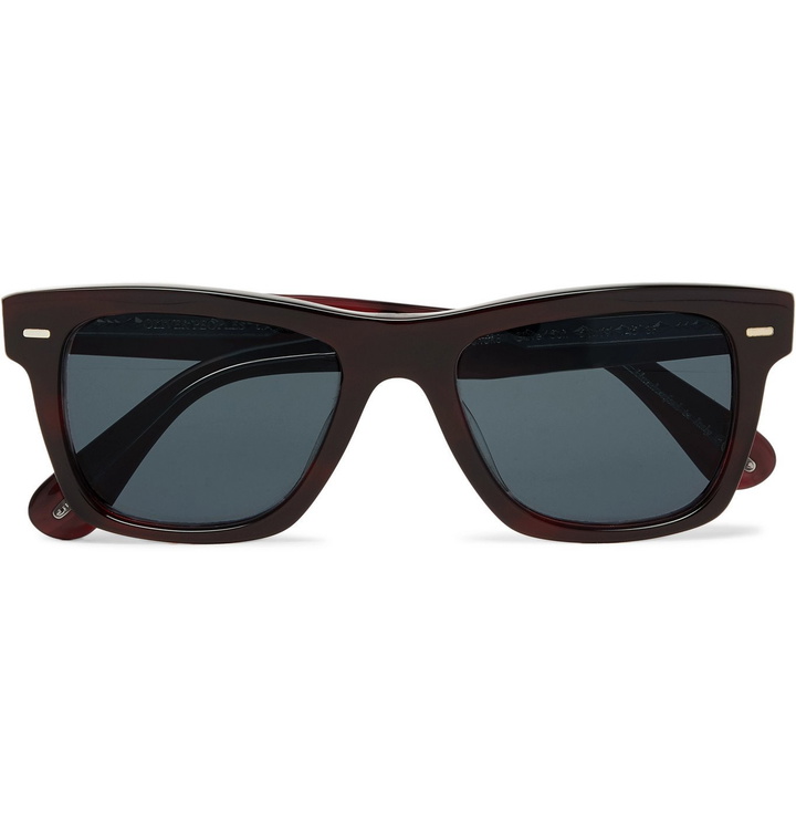 Photo: Oliver Peoples - Oliver Sun Square-Frame Acetate Polarised Sunglasses - Burgundy