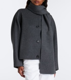'S Max Mara Scarf-detail virgin wool jacket