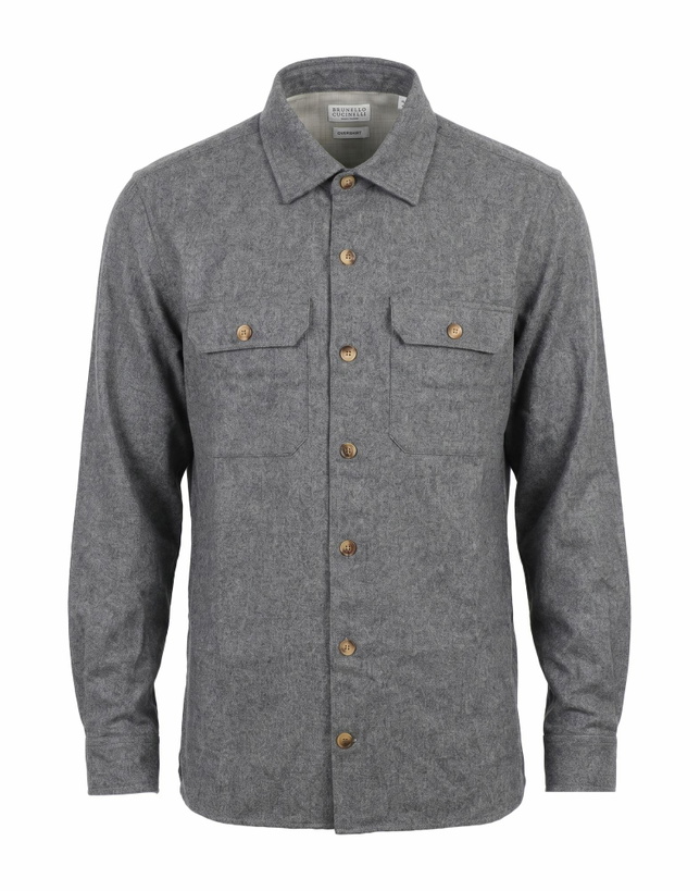 Photo: Brunello Cucinelli Mens Shirt in Grey