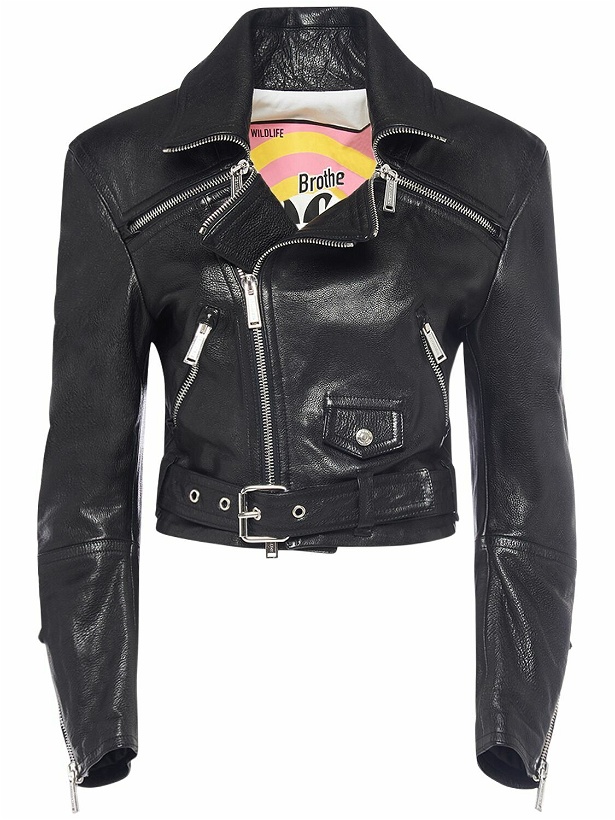Photo: DSQUARED2 - Leather Biker Jacket W/ Belt