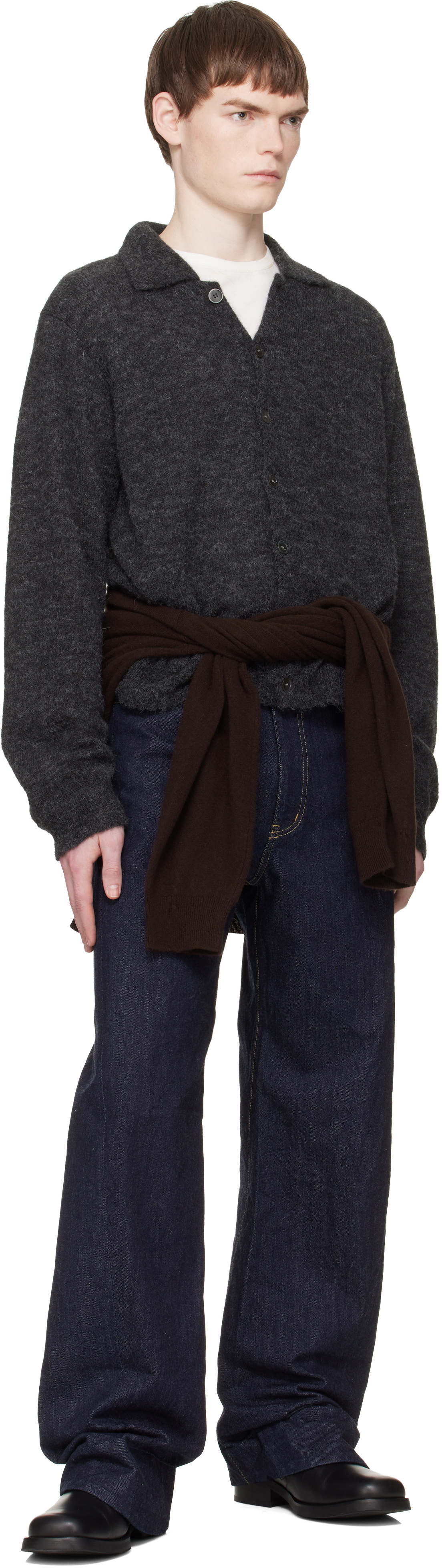 stein Navy Twist Cut Jeans