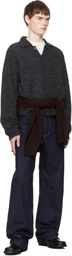 stein Navy Twist Cut Jeans