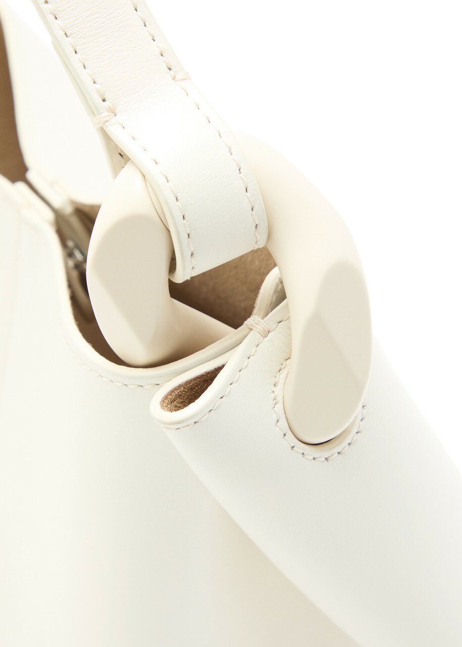 JW Anderson The Jwa Corner Small Leather Bucket bag - White - One Size