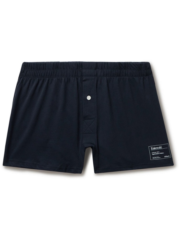 Photo: Entireworld - Type B Version 2 Slim-Fit Organic Cotton-Jersey Boxer Shorts - Blue