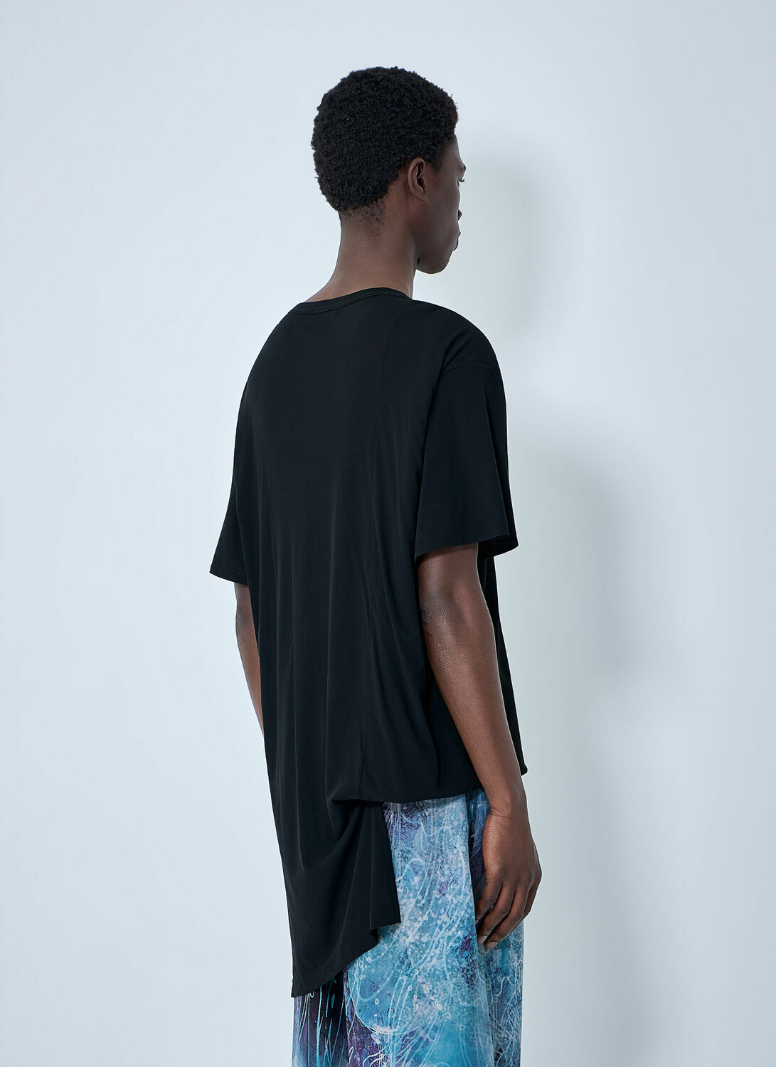 Yohji Yamamoto Diorama Jersey Asymmetry Hem T-Shirt