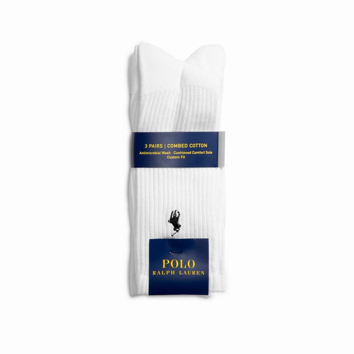 Men's combed cotton socks - white