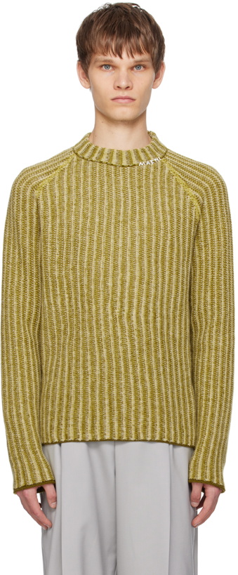 Photo: Marni Khaki Degrade Stripes Sweater