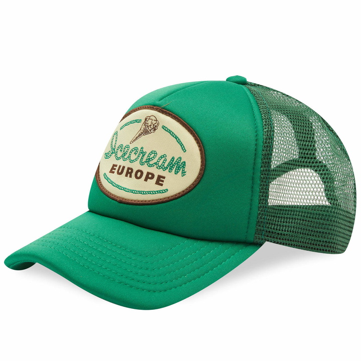 Photo: ICECREAM Men's Patch Trucker Cap in Green