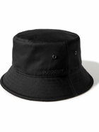 Burberry - Logo-Embroidered Cotton-Gabardine Bucket Hat - Black