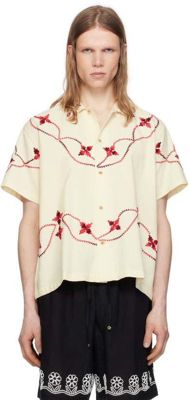 Photo: HARAGO Off-White Dainty Embroidered Shirt