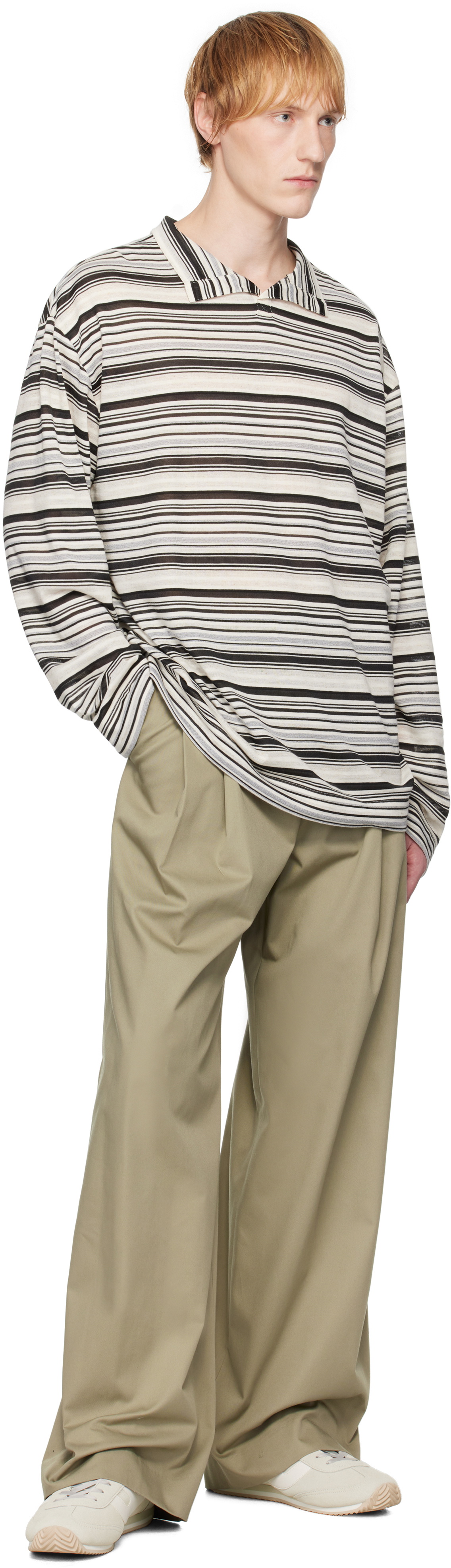 System SSENSE Exclusive Taupe Twill Trousers